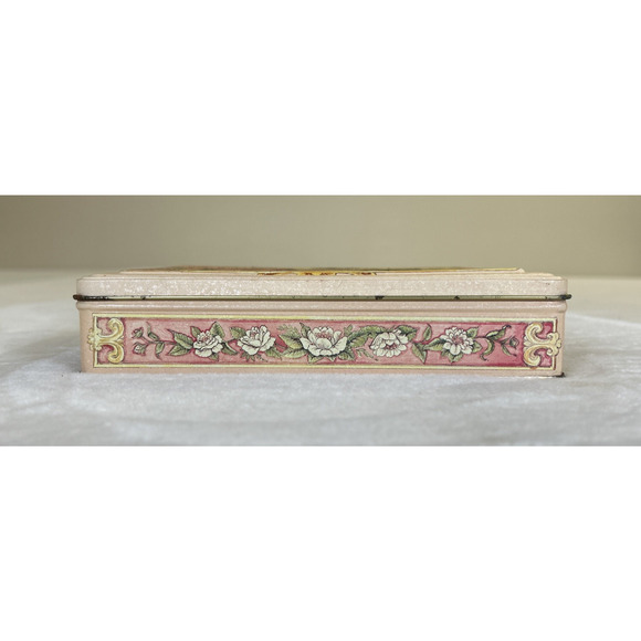 VTG Metal Tin Keller Charles of Philadelphia Flowers Floral Pink White Charity - Picture 5 of 11